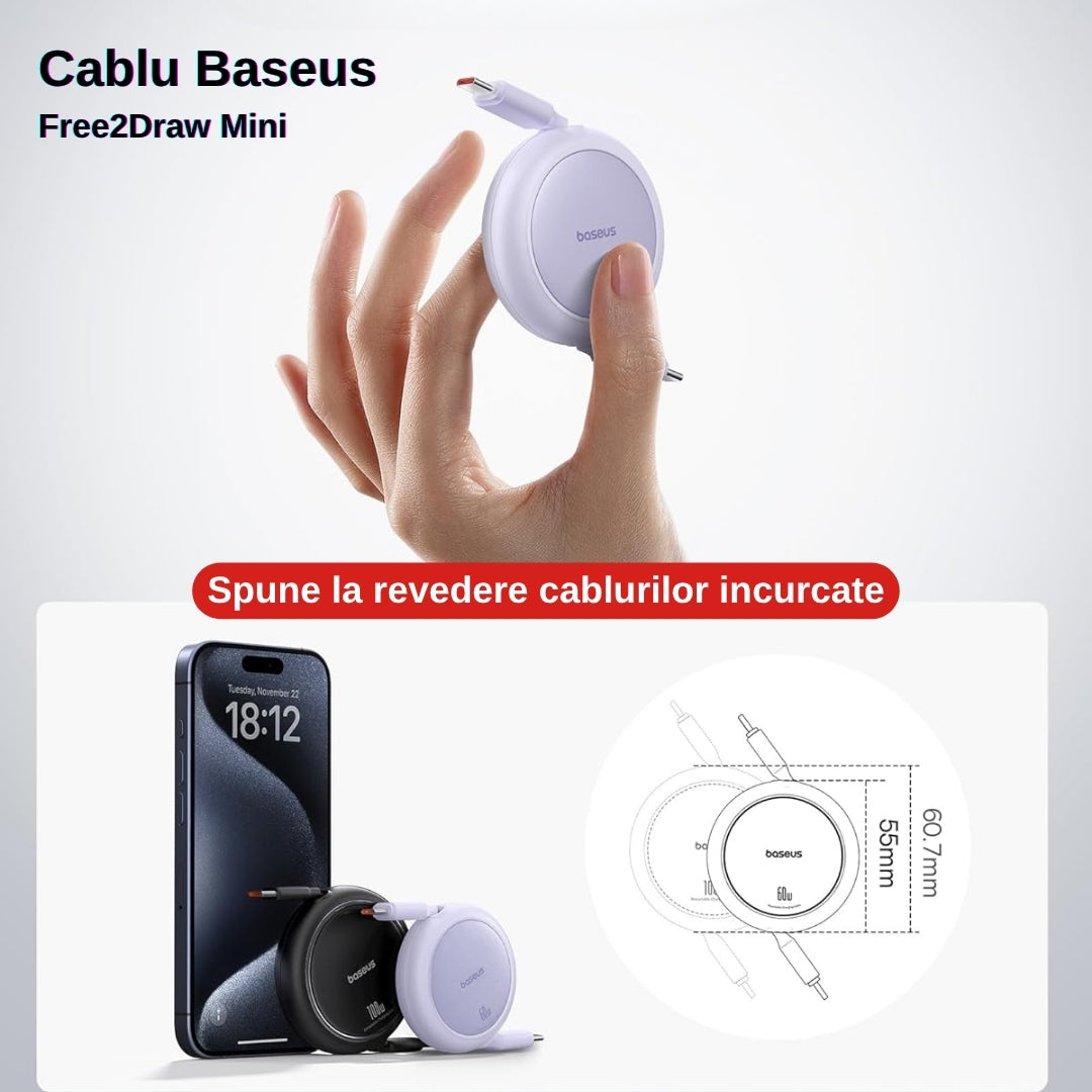 Cablu USB C Retractabil BASEUS™